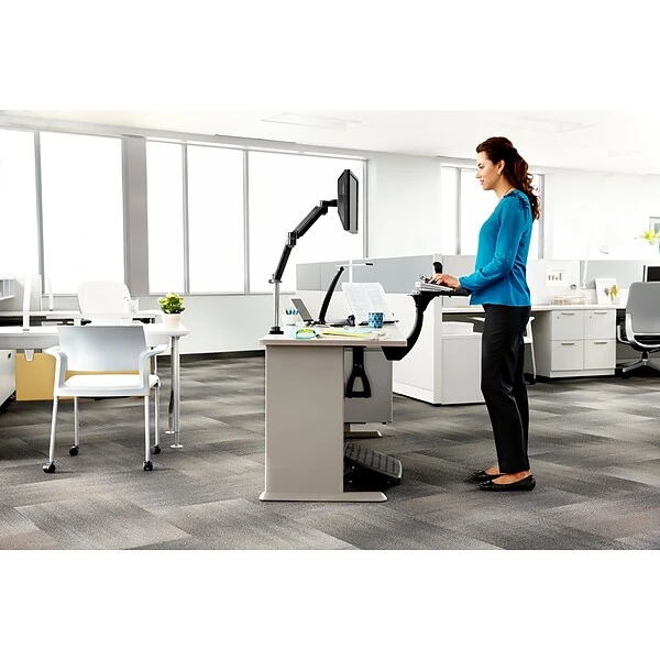 3M™ Sit/Stand Easy Adjust Keyboard Tray With Adjustable Keyboard And Mouse Platform, 23" Track (AKT180LE) - Image 7