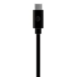 AT&T Charge And Sync USB To USB-C Cable With Lightning Connectors, 4 Ft., Black, (TCL01-BLK)