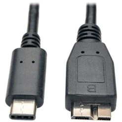 Tripp Lite USB-C Male To USB-B Male Micro USB 3.1 Cable, 3 Ft (U426-003)