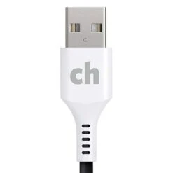 Cellhelmet Charge And Sync USB-C To USB-A Round Cable, 3' (CABLE-C-A-3-R-G)