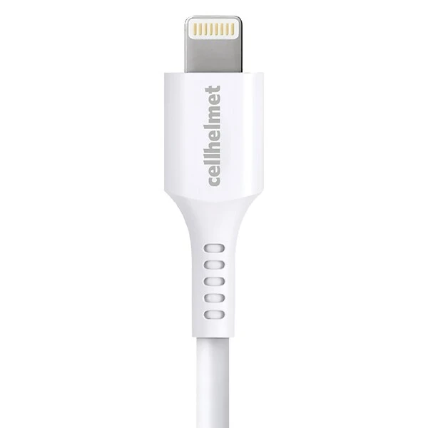 Cellhelmet Charge And Sync USB-A To Lightning Round Cable, 10' (CABLE-LIGHT-A-10-R-W)