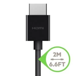 Belkin 6.6' Ultra High Speed HDMI Cable, HDMI Male/HDMI Male, Black (AV10175BT2M-BLK)