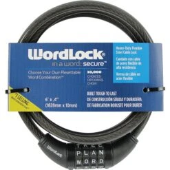 WordLock CL-422-BK 4-Dial Cable Lock (HBCLCL422BK)