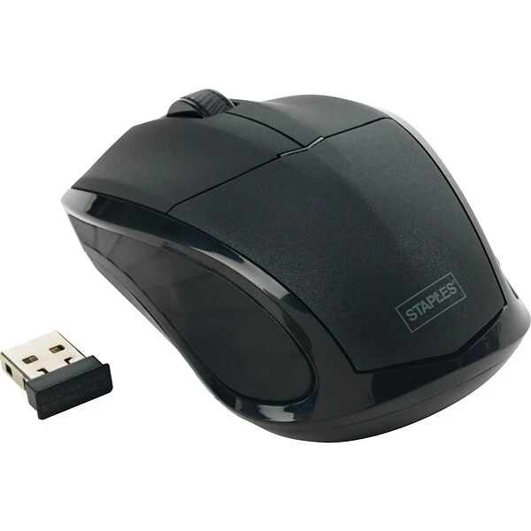 Staples 23420 Cordless Optical Mouse, Black - Image 3