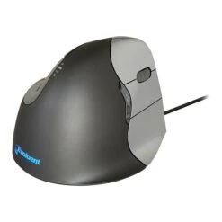 Evoluent VerticalMouse 4 Right VM4R Optical Mouse, Gray/Silver