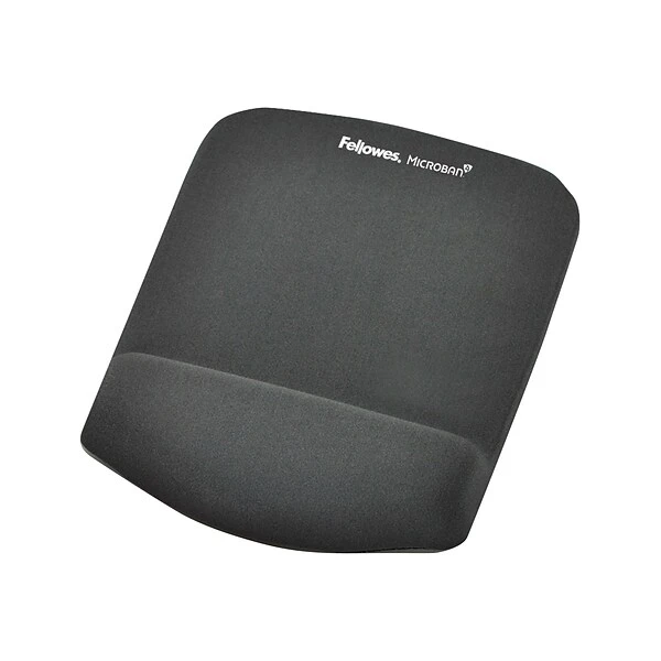 Fellowes PlushTouch Foam Mouse Pad/Wrist Rest Combo, Graphite (9252201)