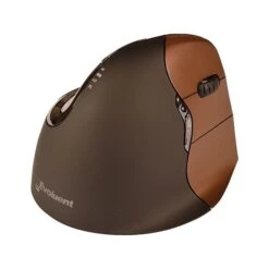 Prestige Evoluent VerticalMouse 4 VM4SW Wireless Optical Mouse, Black/Brown