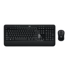 Logitech Advanced Wireless Combo Keyboard And Mouse, Black (920-008701)