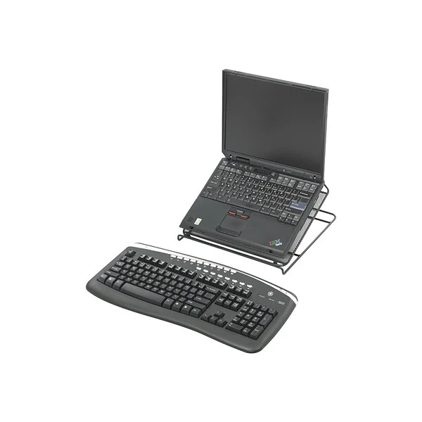 Safco Onyx 12.25"W X 12.25"D Steel Mesh Laptop Stand, Black (2161BL) - Image 3