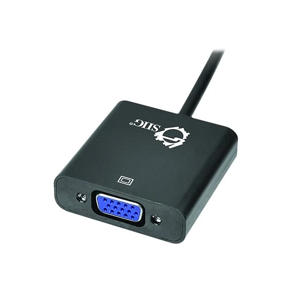 SIIG DisplayPort To VGA Converter, DisplayPort Adapter, Male To Female (CB-DP0N11-S1)