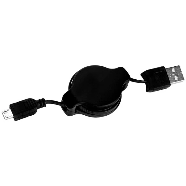 Retractable Micro USB Cable (White, Black, Aqua, Red) - Image 2