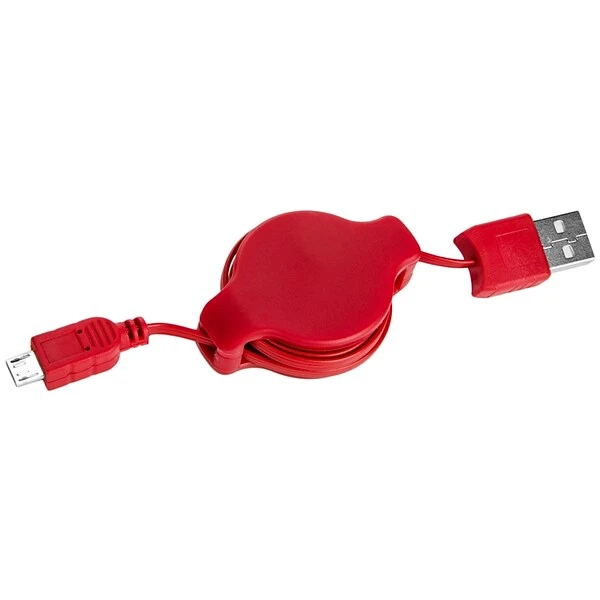 Retractable Micro USB Cable (White, Black, Aqua, Red) - Image 5
