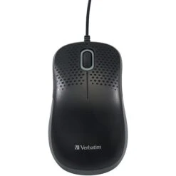 Verbatim Silent Corded Optical Mouse, Black (99790)