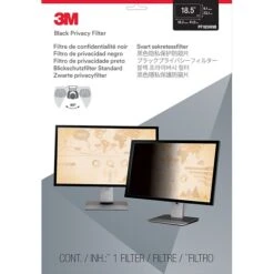 3M Black Privacy Filter For 18.5" Widescreen Monitor, 16:9 Aspect Ratio (PF185W9B)