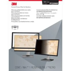 3M™ Black Framed Privacy Filter For 22" Widescreen Monitor (16:9) (PF220W9F)