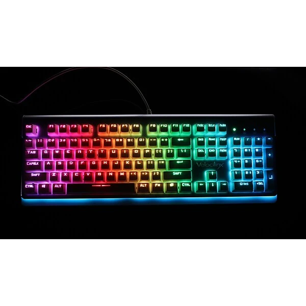 Velocilinx Boudica Wired Mechanical Gaming Keyboard, Silver/White (VXGM-KB104P-OBL-WH) - Image 5