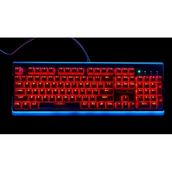 Velocilinx Boudica Wired Mechanical Gaming Keyboard, Silver/White (VXGM-KB104P-OBL-WH) - Image 6