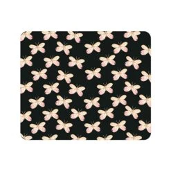 OTM Essentials Black Mouse Pad, Pink Butterflies (OP-MH-A-83)