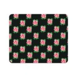OTM Essentials Black Mouse Pad, Floral Rose (OP-MH-A-86)