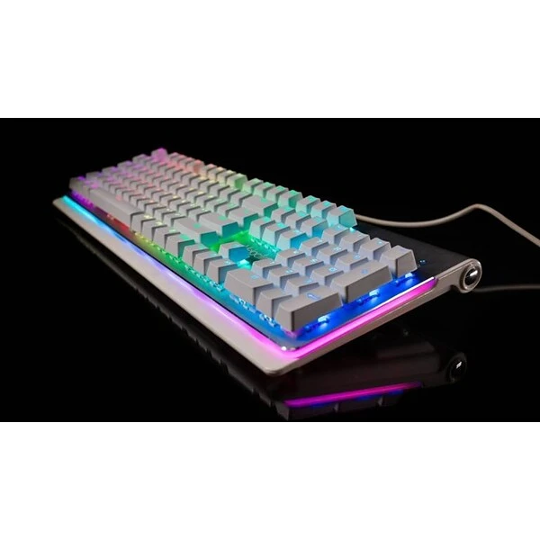 Velocilinx Boudica Wired Mechanical Gaming Keyboard, Silver/White (VXGM-KB104P-OBL-WH)