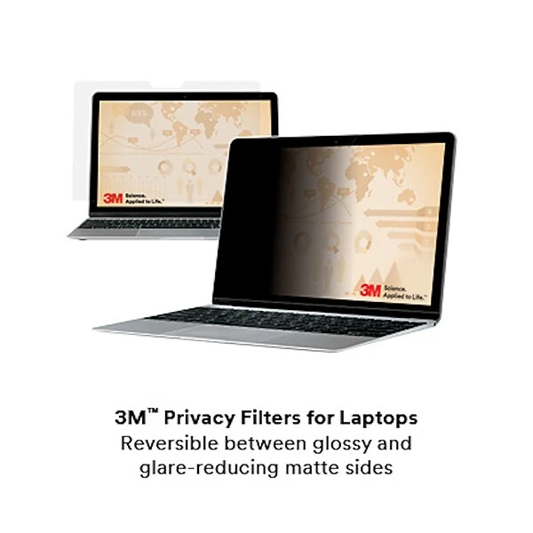 3M Privacy Filter For 15" Standard Laptop With COMPLY Attachment System, 4:3 Aspect Ratio (PF150C3B) - Image 3
