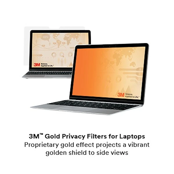 3M Gold Privacy Filter For 14" Widescreen Laptop With COMPLY Attachment System, 16:9 Aspect Ratio (GF140W9B) - Image 3
