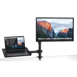 Mount-It! Laptop Desk Stand And Monitor Mount For 17" Laptops And 13"-27" Monitors (MI-4352LTMN)