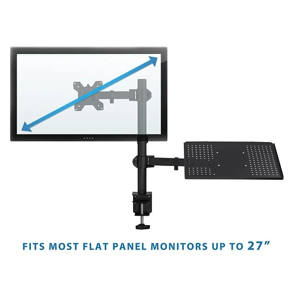 Mount-It! Laptop Desk Stand And Monitor Mount For 17" Laptops And 13"-27" Monitors (MI-4352LTMN) - Image 3