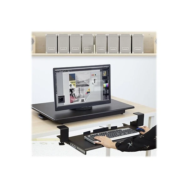 Mount-lt! Adjustable Keyboard Tray, Slate Black (MI-7143) - Image 4