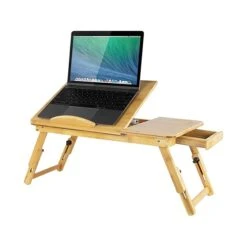 Mount-It! 19" X 11.75" Bamboo Laptop Stand, Brown (MI-7212)