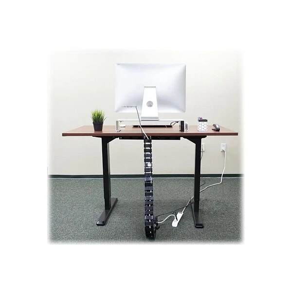 Mount-It! ABS Plastic Cable Organizer System, 50.5", Black (MI-7280) - Image 5