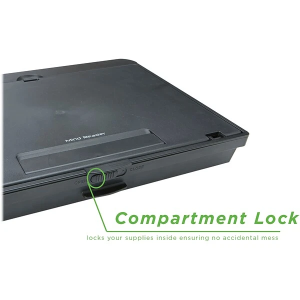 Mind Reader 15" X 11.25" Lap Desk Storage, Black (ZLAP-BLK) - Image 5